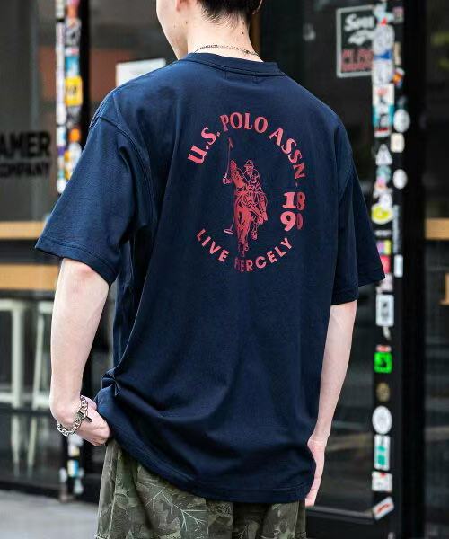 日本直送U.S. POLO ASSN. One Point Logo Short Sleeve Tee - HLY & CHOCCICO