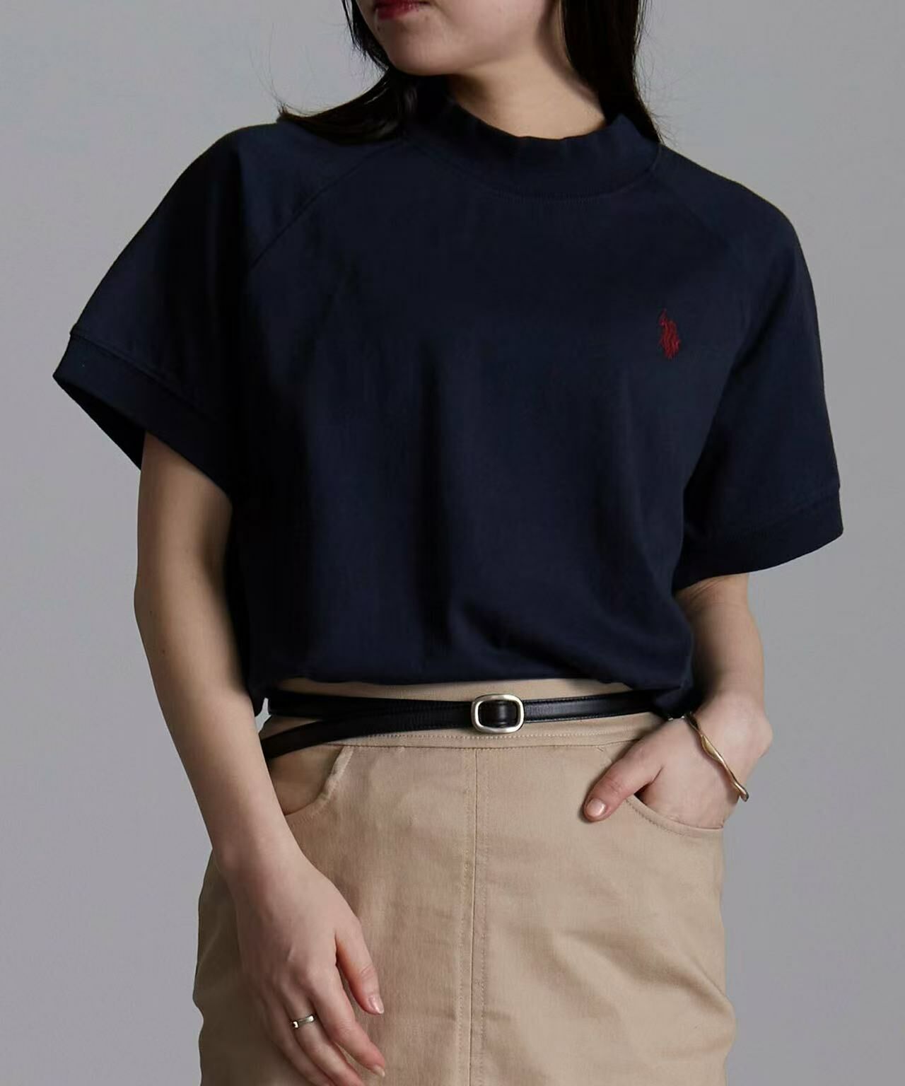 日本直送U.S. POLO ASSN Petite High Neck Tee - HLY & CHOCCICO