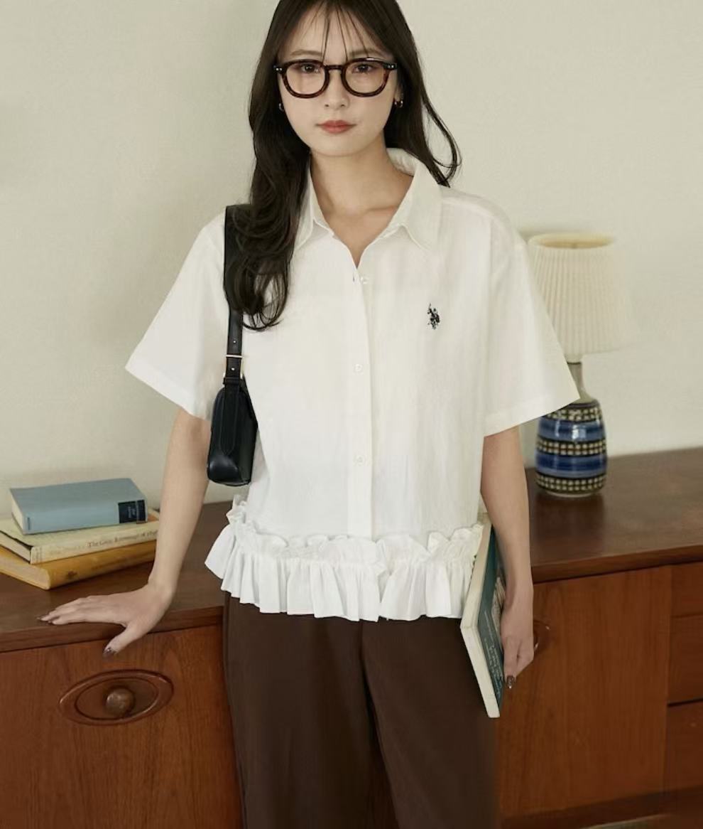 日本直送🎖️ 別注 U.S. POLO ASSN Ruffle Shirt (日本5月尾開始發貨) - HLY & CHOCCICO