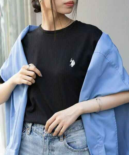 日本直送🌟 U.S. POLO ASSN Unisex Polo Logo Embroidered Tee 🌟