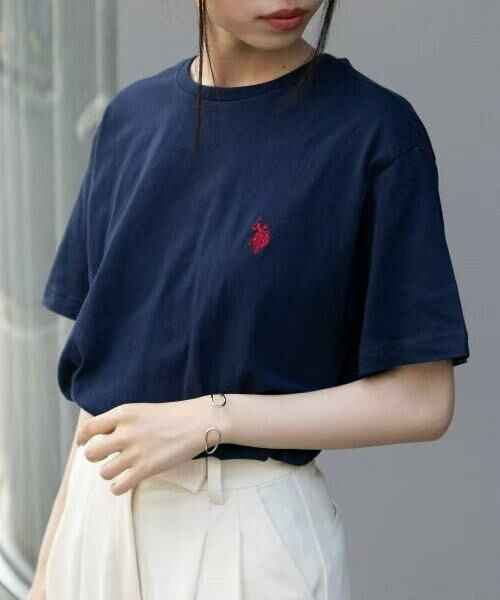 日本直送🌟 U.S. POLO ASSN Unisex Polo Logo Embroidered Tee 🌟