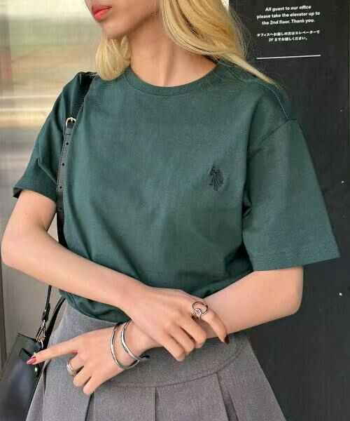 日本直送🌟 U.S. POLO ASSN Unisex Polo Logo Embroidered Tee 🌟