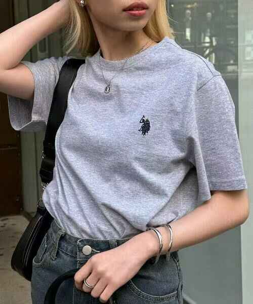 日本直送🌟 U.S. POLO ASSN Unisex Polo Logo Embroidered Tee 🌟