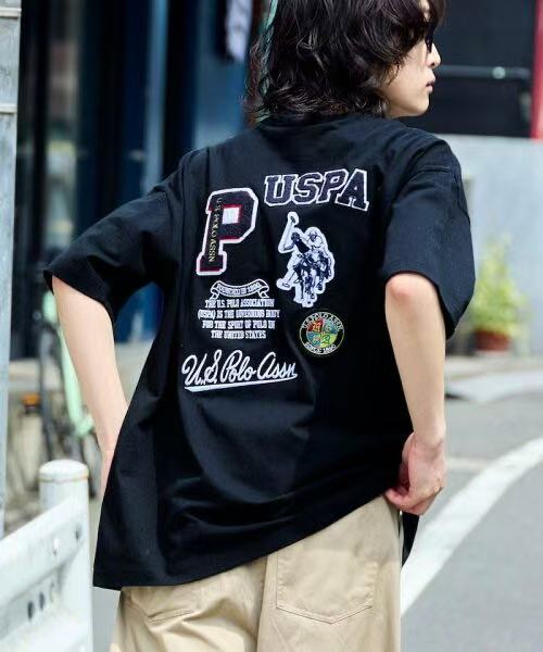 日本直送U.S. POLO ASSN x PUBLUX Patch Logo Embroidery Tee HLY & CHOCCICO