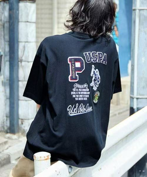 日本直送U.S. POLO ASSN x PUBLUX Patch Logo Embroidery Tee HLY & CHOCCICO