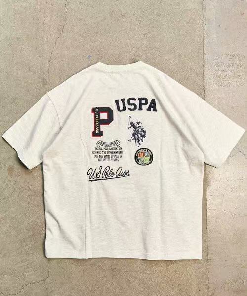 日本直送U.S. POLO ASSN x PUBLUX Patch Logo Embroidery Tee HLY & CHOCCICO