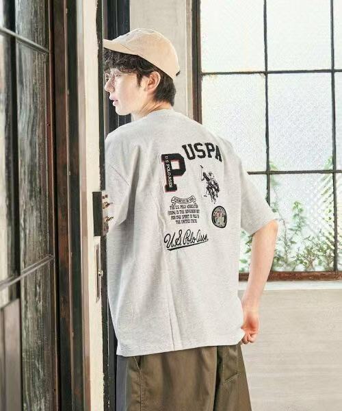 日本直送U.S. POLO ASSN x PUBLUX Patch Logo Embroidery Tee HLY & CHOCCICO