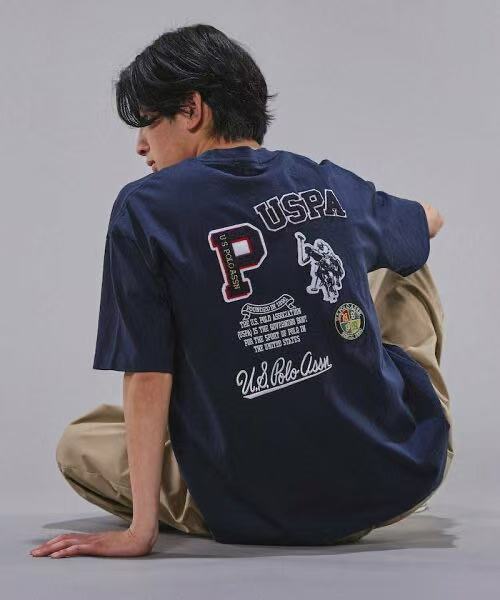 日本直送U.S. POLO ASSN x PUBLUX Patch Logo Embroidery Tee HLY & CHOCCICO