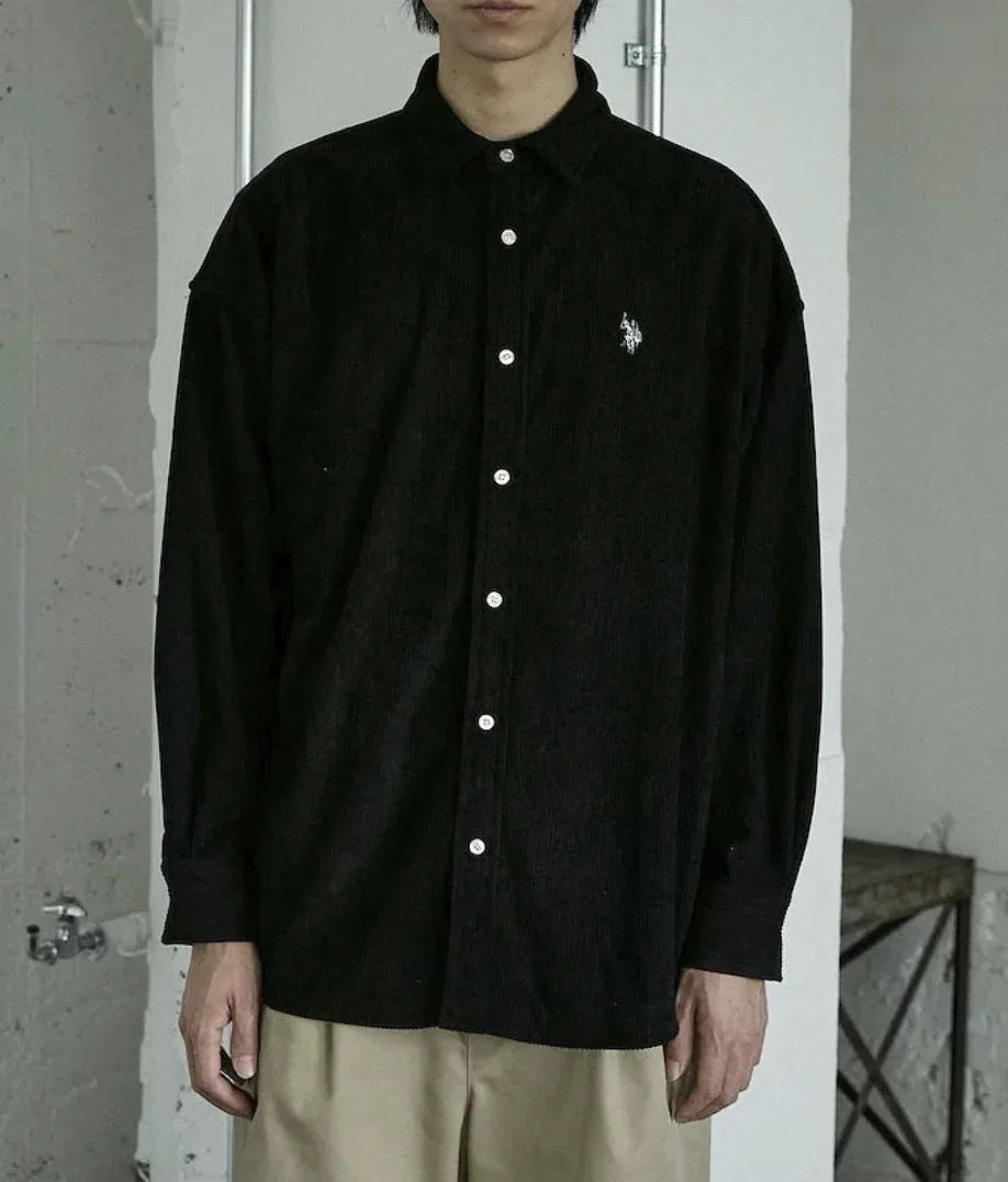 日本直送U.S. POLO ASSN.Embroidered Corduroy Shirt 限量版 - HLY & CHOCCICO