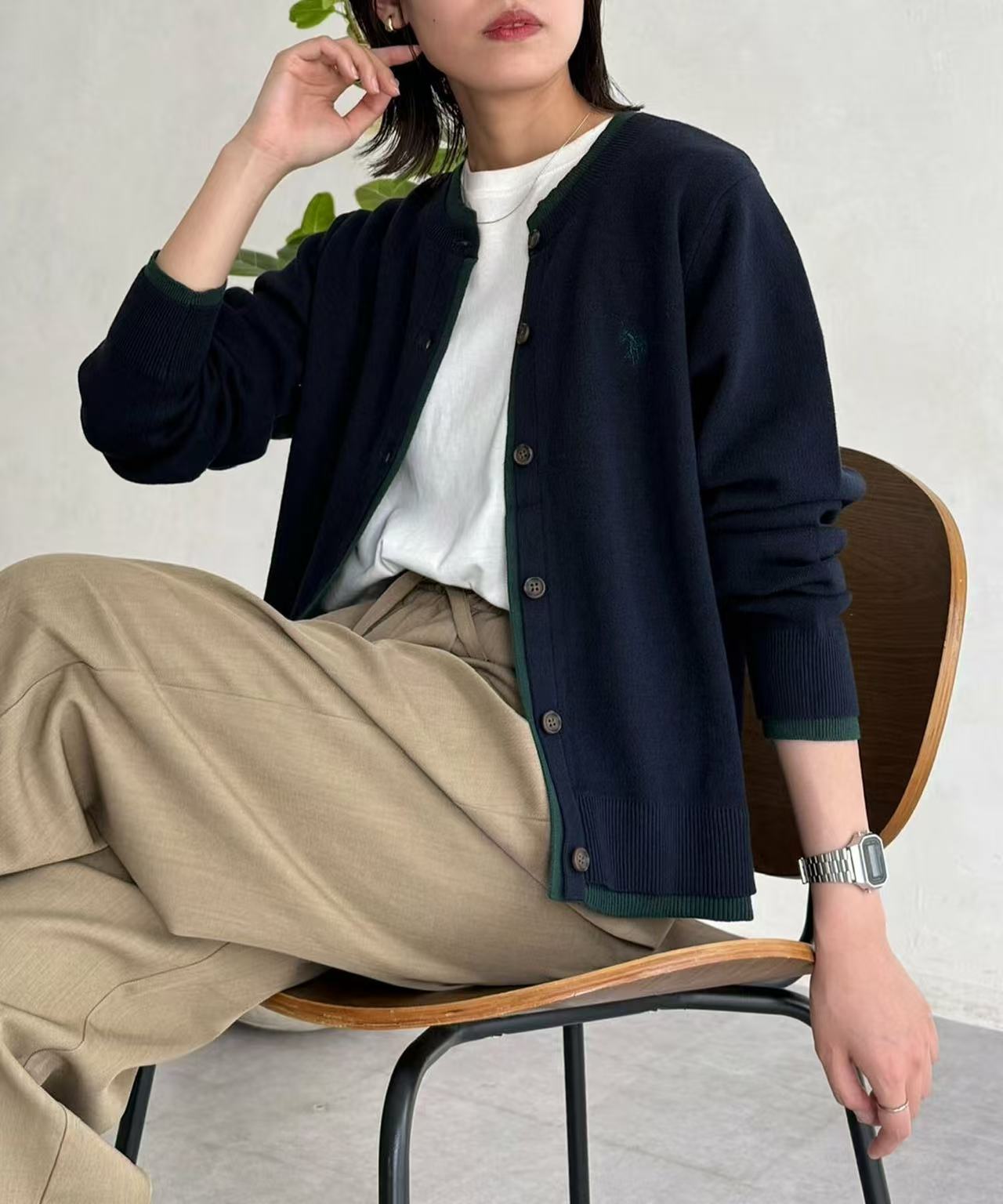 日本直送US Polo Faux Layered Sweat - Like Cardigan - HLY & CHOCCICO