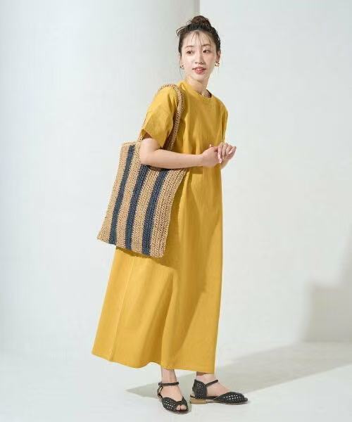 日本直送USA Cotton Big Silhouette T-shirt Dress HLY & CHOCCICO