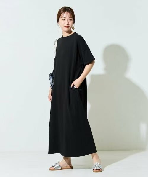日本直送USA Cotton Big Silhouette T-shirt Dress HLY & CHOCCICO