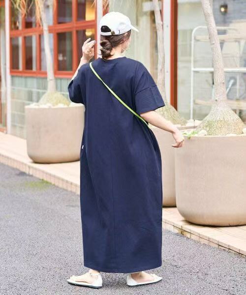日本直送USA Cotton Big Silhouette T-shirt Dress HLY & CHOCCICO