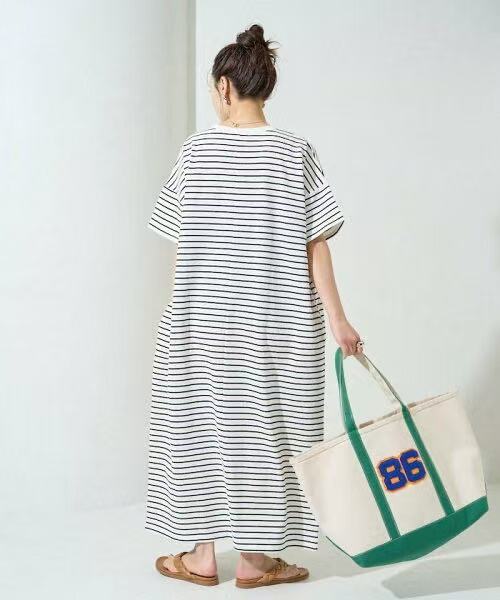 日本直送USA Cotton Big Silhouette T-shirt Dress HLY & CHOCCICO