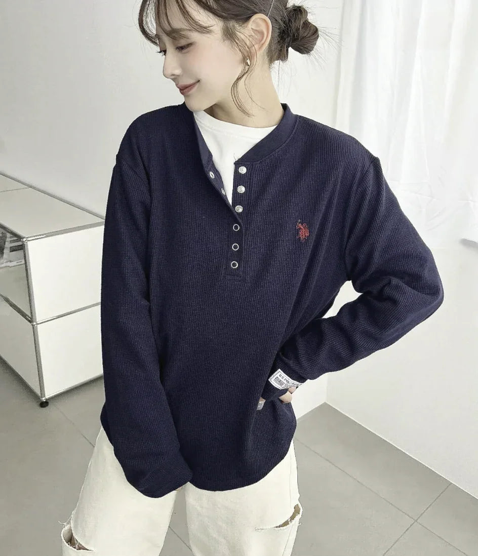 日本直送U.S.POLO ASSN. One - Point Embroidery Long Sleeve - HLY & CHOCCICO