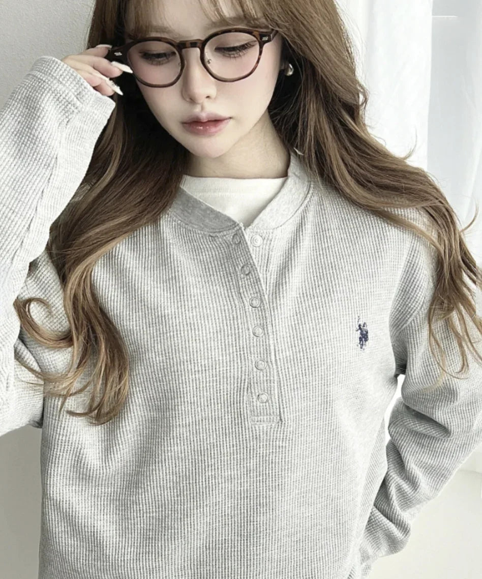 日本直送U.S.POLO ASSN. One - Point Embroidery Long Sleeve - HLY & CHOCCICO