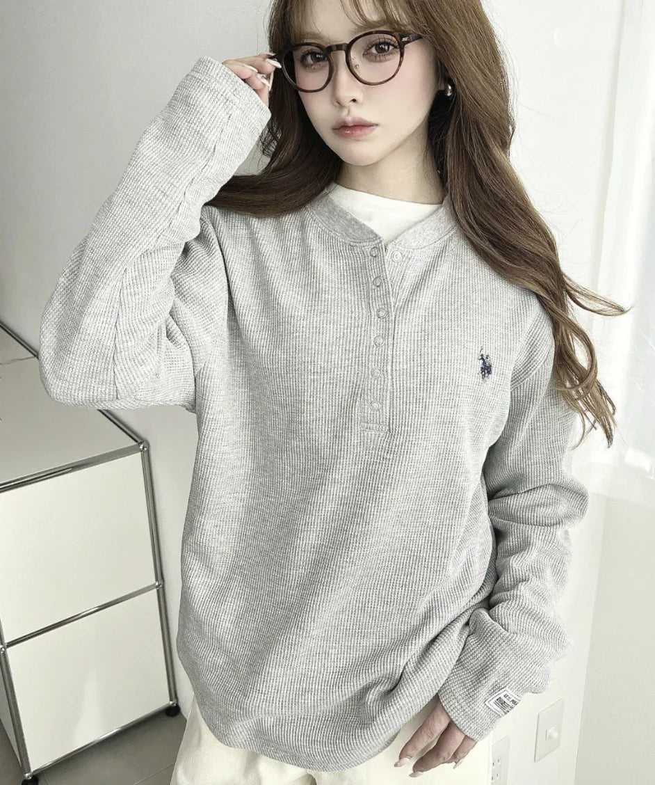 日本直送U.S.POLO ASSN. One - Point Embroidery Long Sleeve - HLY & CHOCCICO
