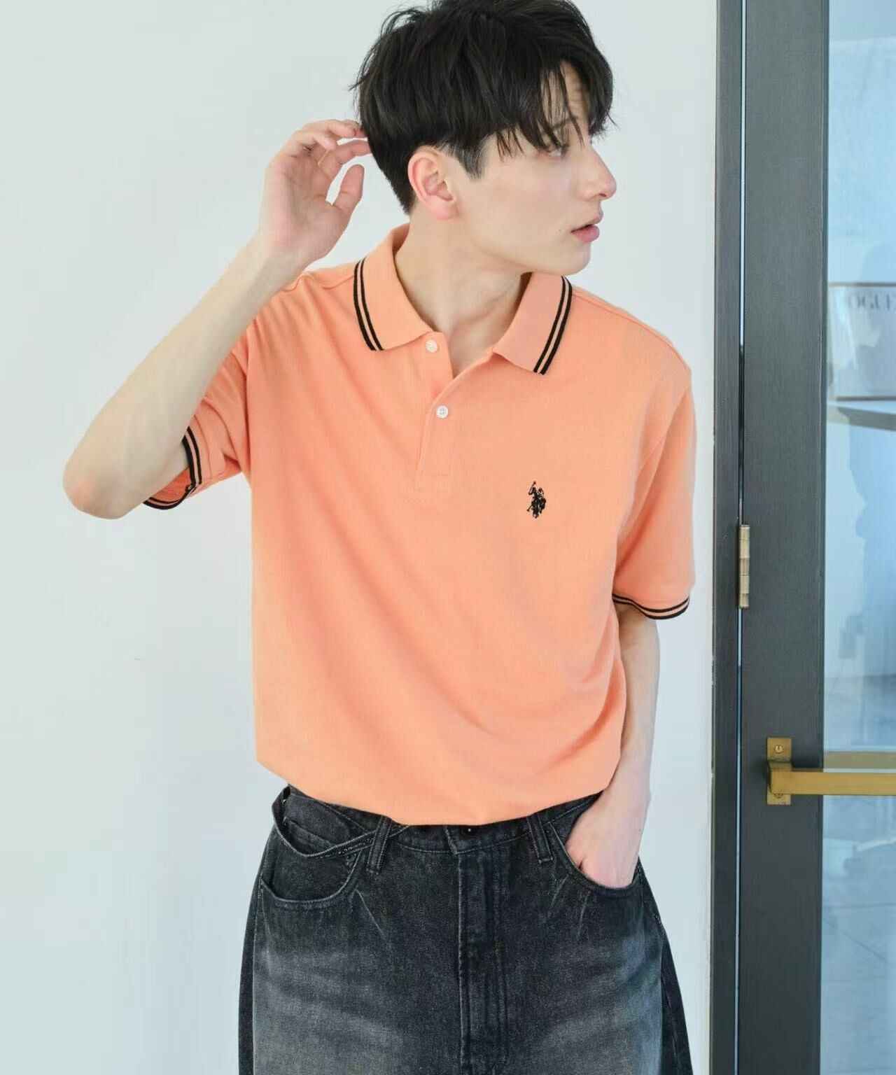 日本直送USPOLO Line Polo Shirt