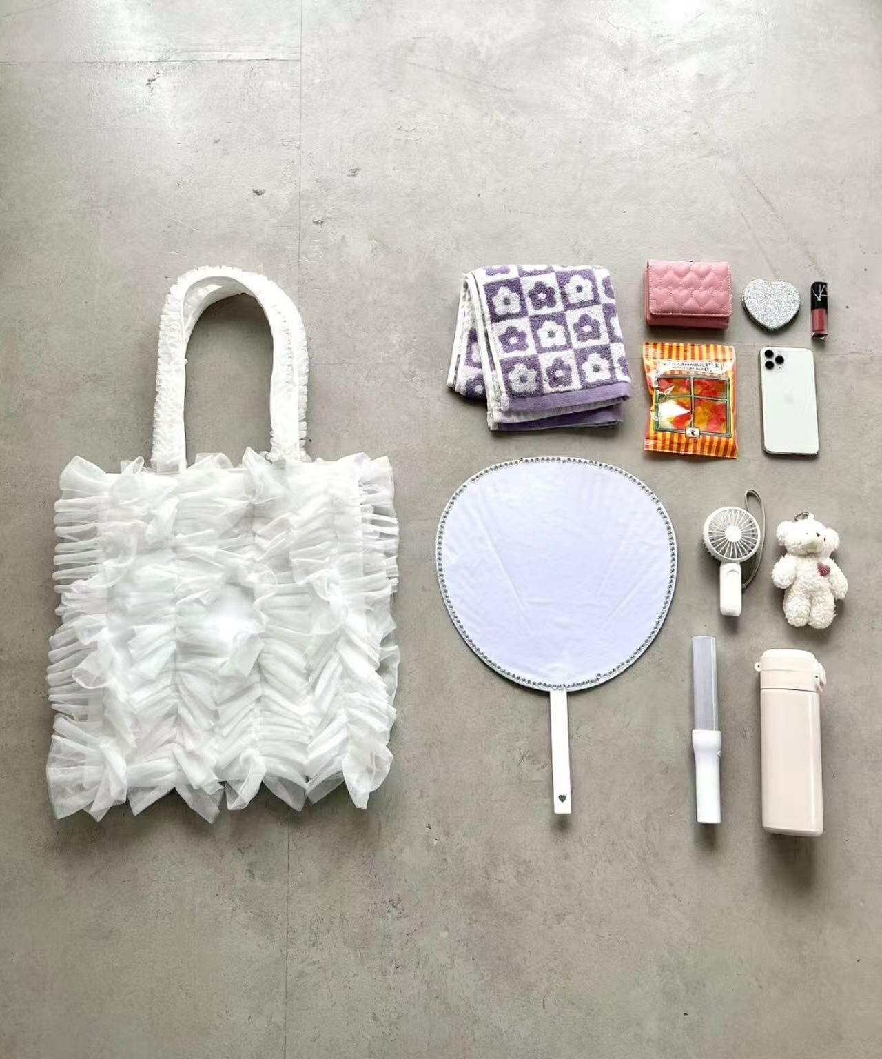 日本直送Volume tulle tote bag - HLY & CHOCCICO