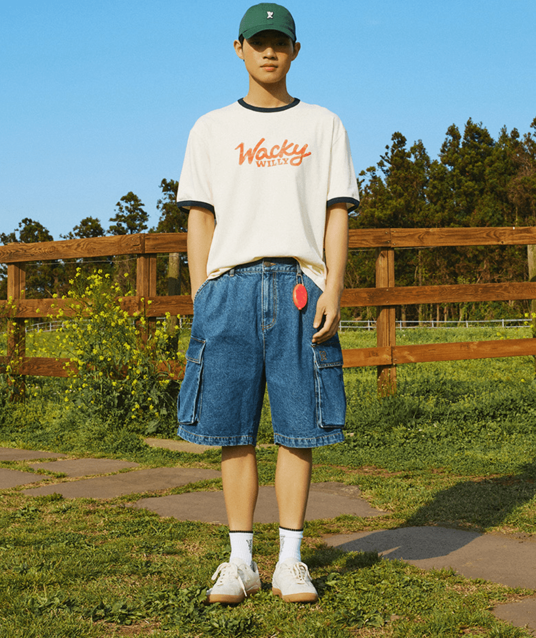 韓國直送Wacky WillyTypo Ringer Short Sleeve Tee - HLY & CHOCCICO