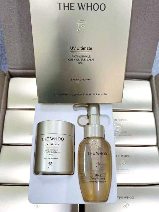 超人氣嘅Whoo后蘑菇氣墊防曬蜜粉🌟13g 新款+1支卸妝油50ml - HLY & CHOCCICO