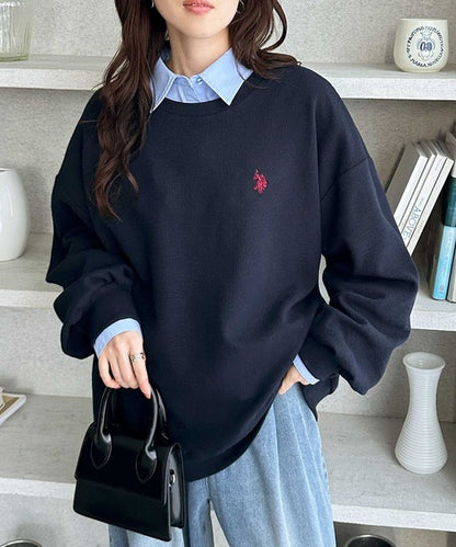 日本直送【U.S. POLO ASSN.】Oversized Waffle Top