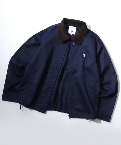 日本直送【U.S. POLO ASSN.】Corduroy Collar Drawstring Jacket - Unisex
