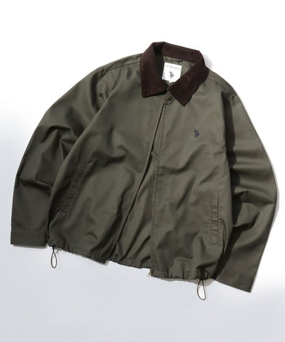 日本直送【U.S. POLO ASSN.】Corduroy Collar Drawstring Jacket - Unisex