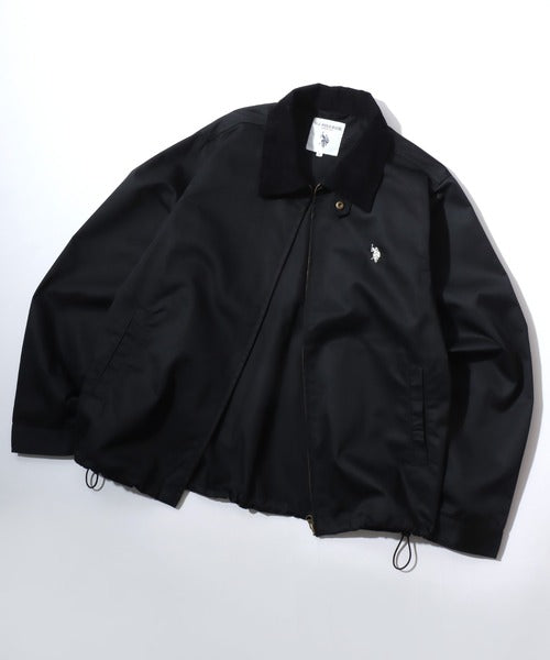 日本直送【U.S. POLO ASSN.】Corduroy Collar Drawstring Jacket - Unisex
