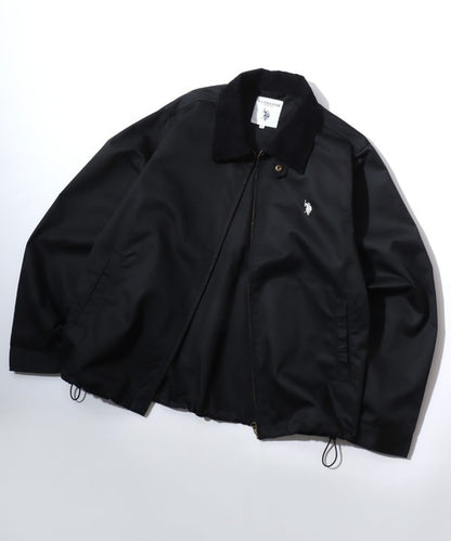 日本直送【U.S. POLO ASSN.】Corduroy Collar Drawstring Jacket - Unisex