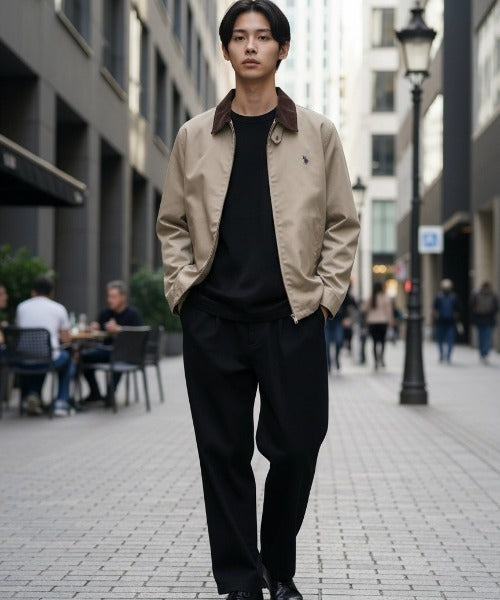 日本直送【U.S. POLO ASSN.】Corduroy Collar Drawstring Jacket - Unisex