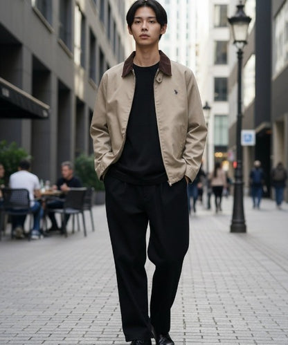 日本直送【U.S. POLO ASSN.】Corduroy Collar Drawstring Jacket - Unisex