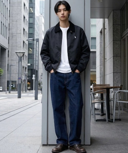 日本直送【U.S. POLO ASSN.】Corduroy Collar Drawstring Jacket - Unisex