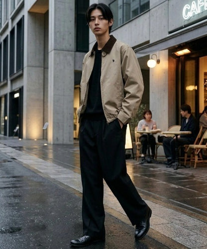 日本直送【U.S. POLO ASSN.】Corduroy Collar Drawstring Jacket - Unisex