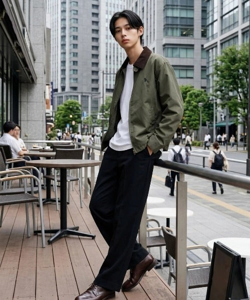 日本直送【U.S. POLO ASSN.】Corduroy Collar Drawstring Jacket - Unisex