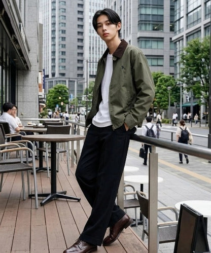 日本直送【U.S. POLO ASSN.】Corduroy Collar Drawstring Jacket - Unisex