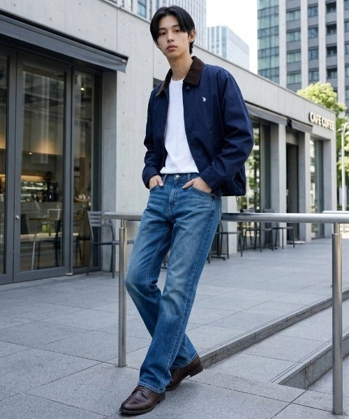 日本直送【U.S. POLO ASSN.】Corduroy Collar Drawstring Jacket - Unisex