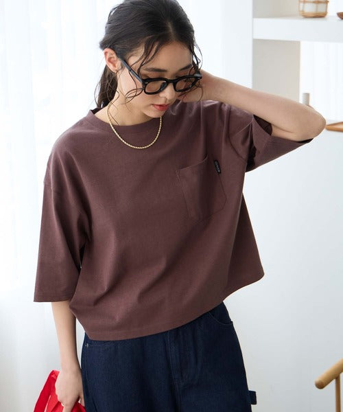 日本直送The Craft Crew Oversized Cropped Pocket Tee