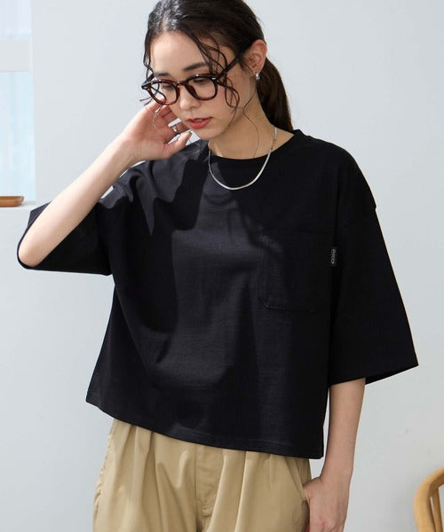 日本直送The Craft Crew Oversized Cropped Pocket Tee