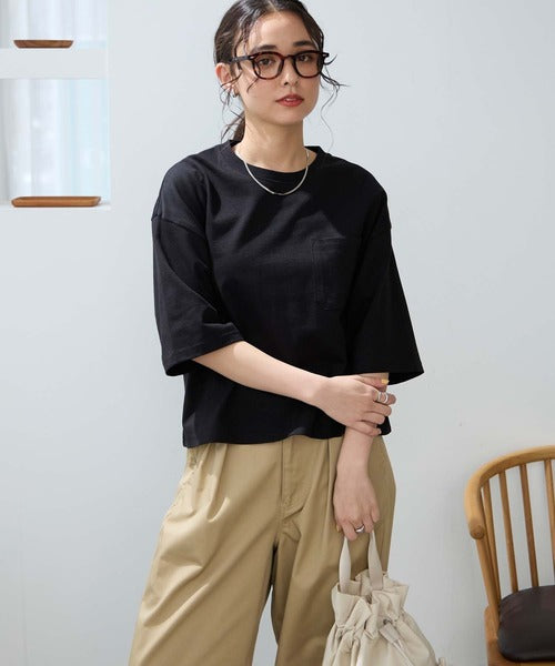 日本直送The Craft Crew Oversized Cropped Pocket Tee