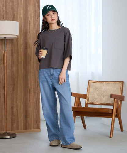 日本直送The Craft Crew Oversized Cropped Pocket Tee