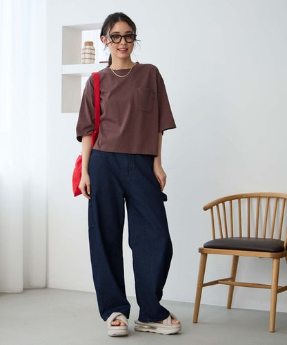 日本直送The Craft Crew Oversized Cropped Pocket Tee