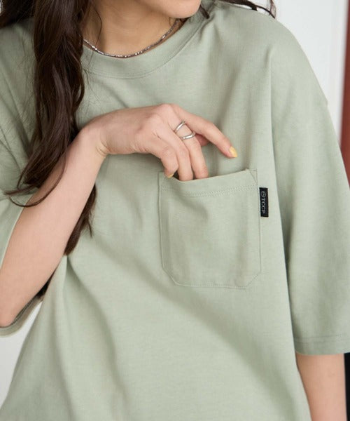 日本直送The Craft Crew Oversized Cropped Pocket Tee