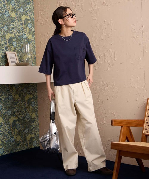 日本直送The Craft Crew Oversized Cropped Pocket Tee