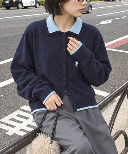 日本直送【U.S. POLO ASSN.】Collar Knit Cardigan