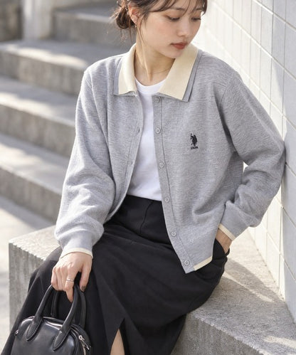 日本直送【U.S. POLO ASSN.】Collar Knit Cardigan