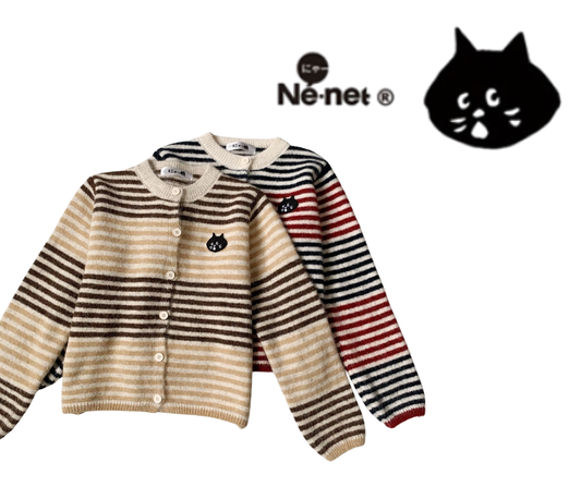 Ne-net NYA Striped Sweater Cardigan