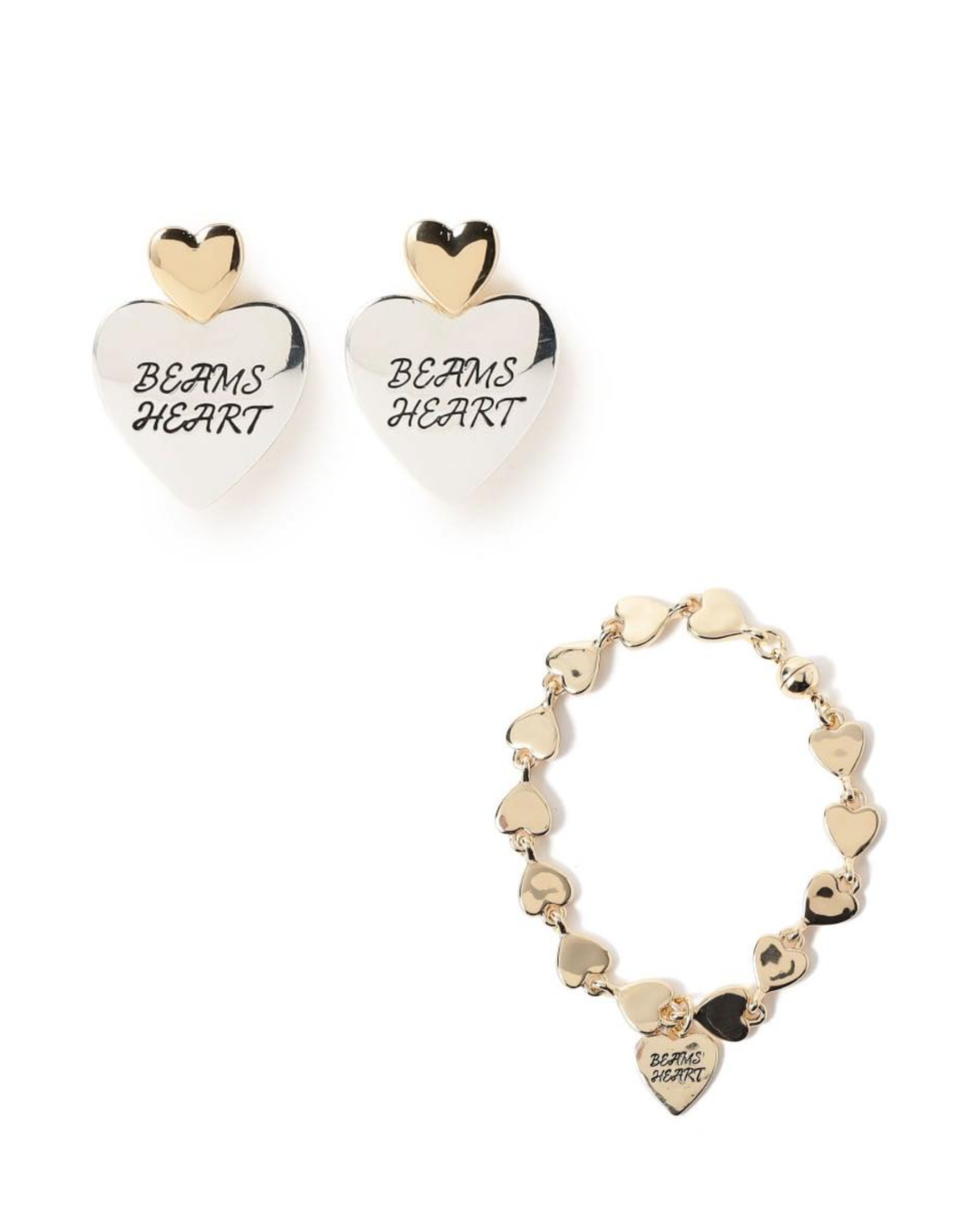 日本直送Beams Heart Logo Earrings / Bracelet