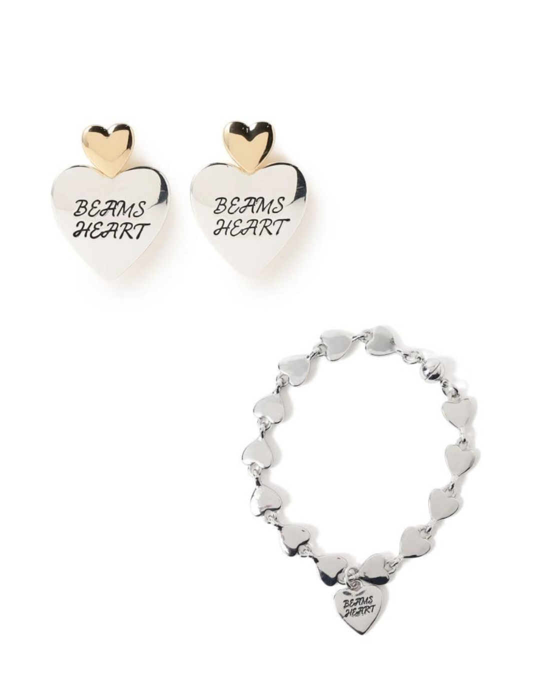 日本直送Beams Heart Logo Earrings / Bracelet