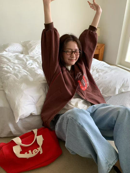 韓國直送Graphic Bomber Jacket - HLY &amp; CHOCCICO